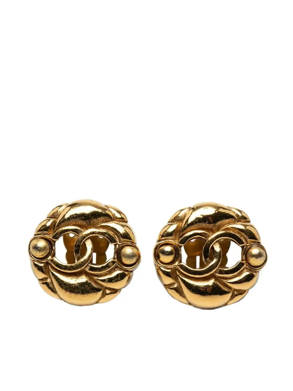 Chanel Cc Logo Clip-On Earrings Metal #246974C64B